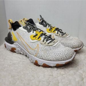 Nike React Dimsix Vision Mens Sneaker Size 15 White Yellow Gray Shoes CD4373-100